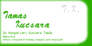 tamas kucsara business card