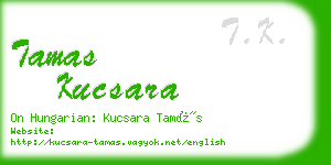 tamas kucsara business card